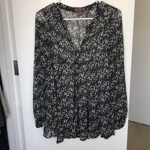Sheer Boho Peasant Blouse